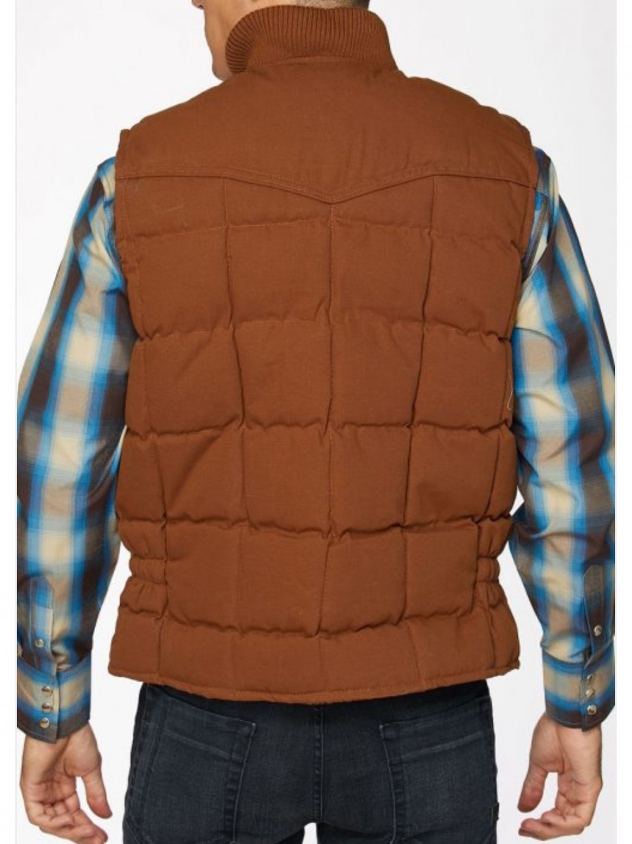 Men's Western Canvas Vest Cognac El Potrerito