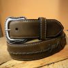 mens nocona leather belt
