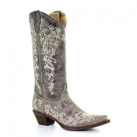-CORRAL- LISA Embroidery Snip Cowgirl Boots – El Potrerito