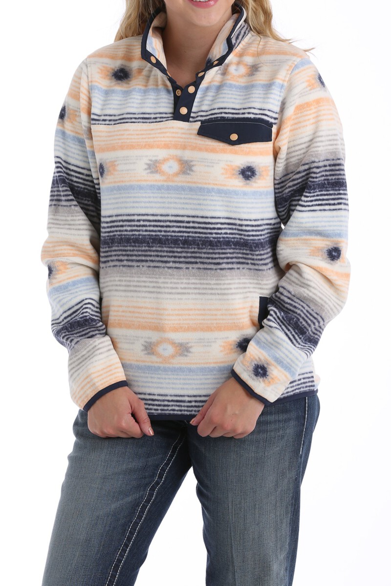 cinch fleece pullover