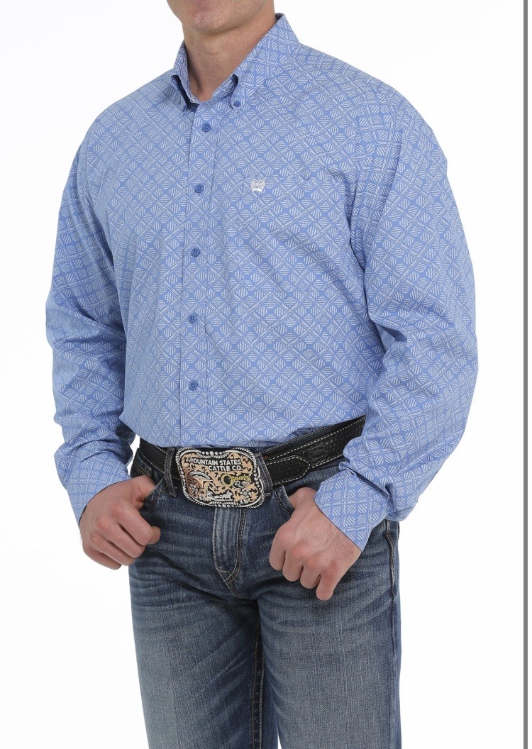 light blue cinch shirt