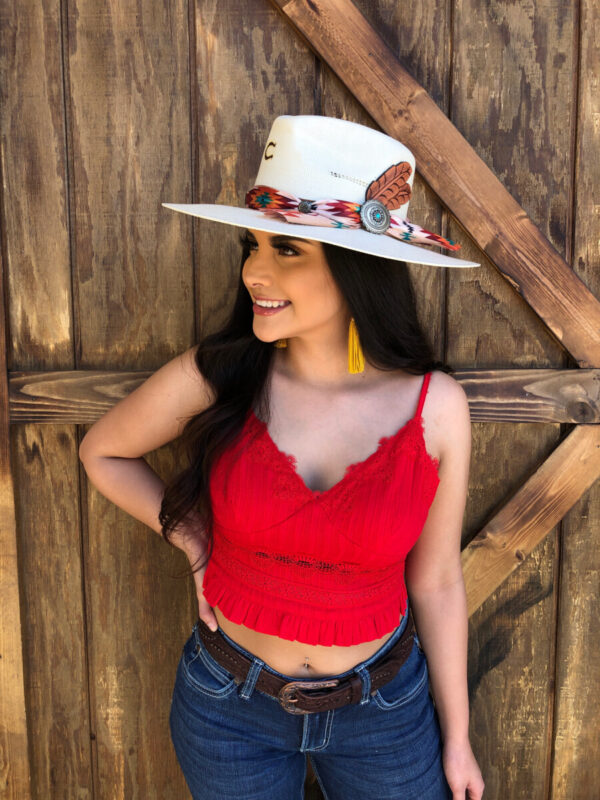 Ω Charlie 1 Horse Women’s Navajo Straw Hat – El Potrerito