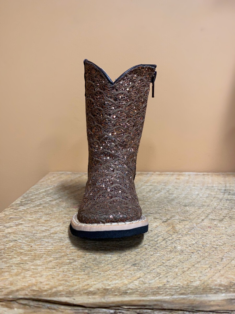 Tanner Mark – Infant /Toddler Square Toe Boots ( Shimmer Brown ) – El ...