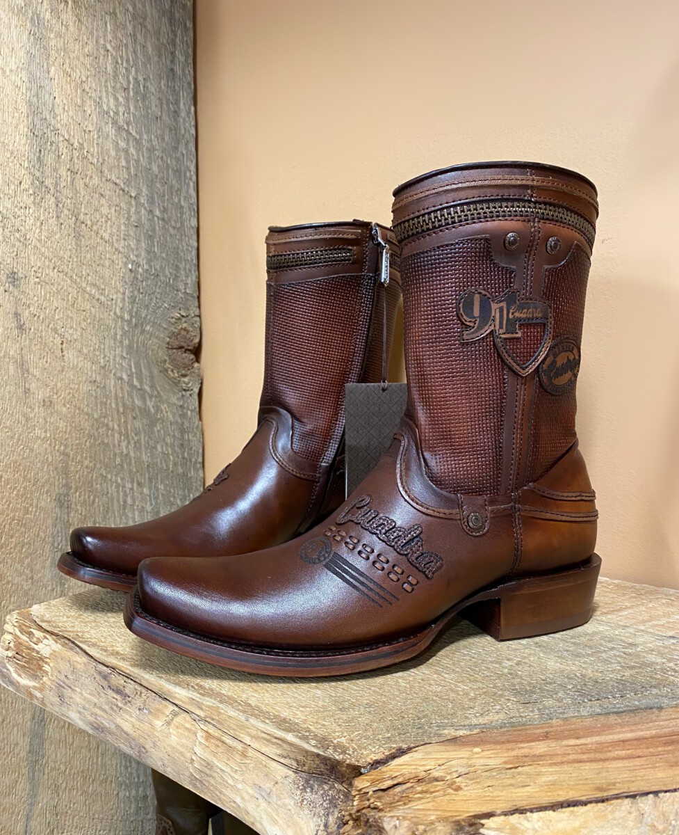 botas cuadra de avestruz para hombre