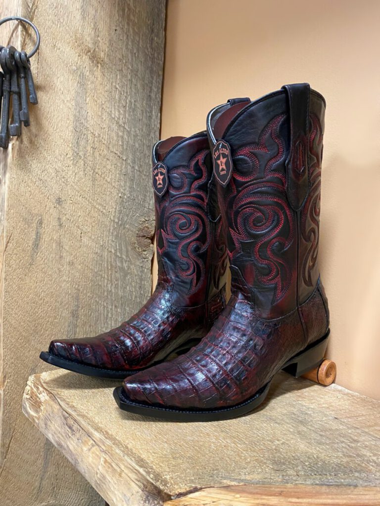 black cherry cowboy boots for men