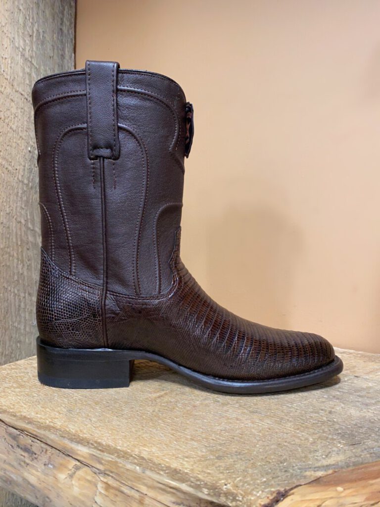 lizard skin roper boots