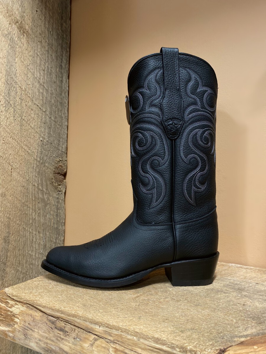 Los Altos -Men’s Los Altos Genuine Grisley J Toe Boots Black – El Potrerito