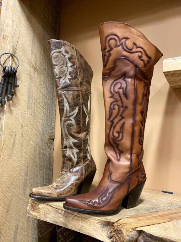 women knee high western boots