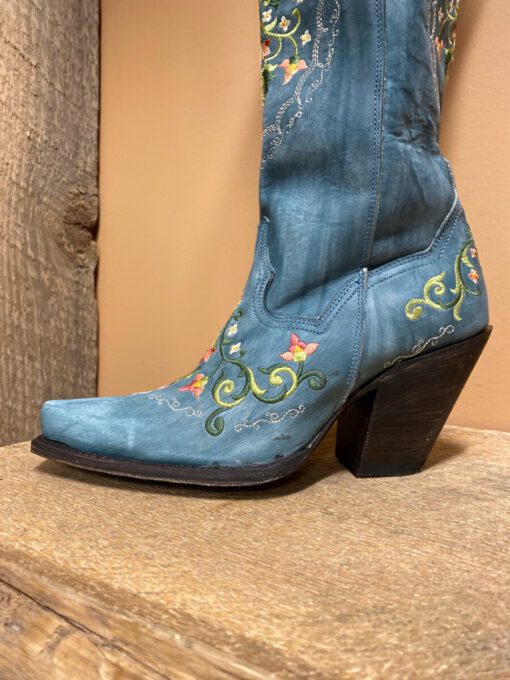 DAN POST – Women’s Flower Knee High Western / Fashion Boot ( Washed ...