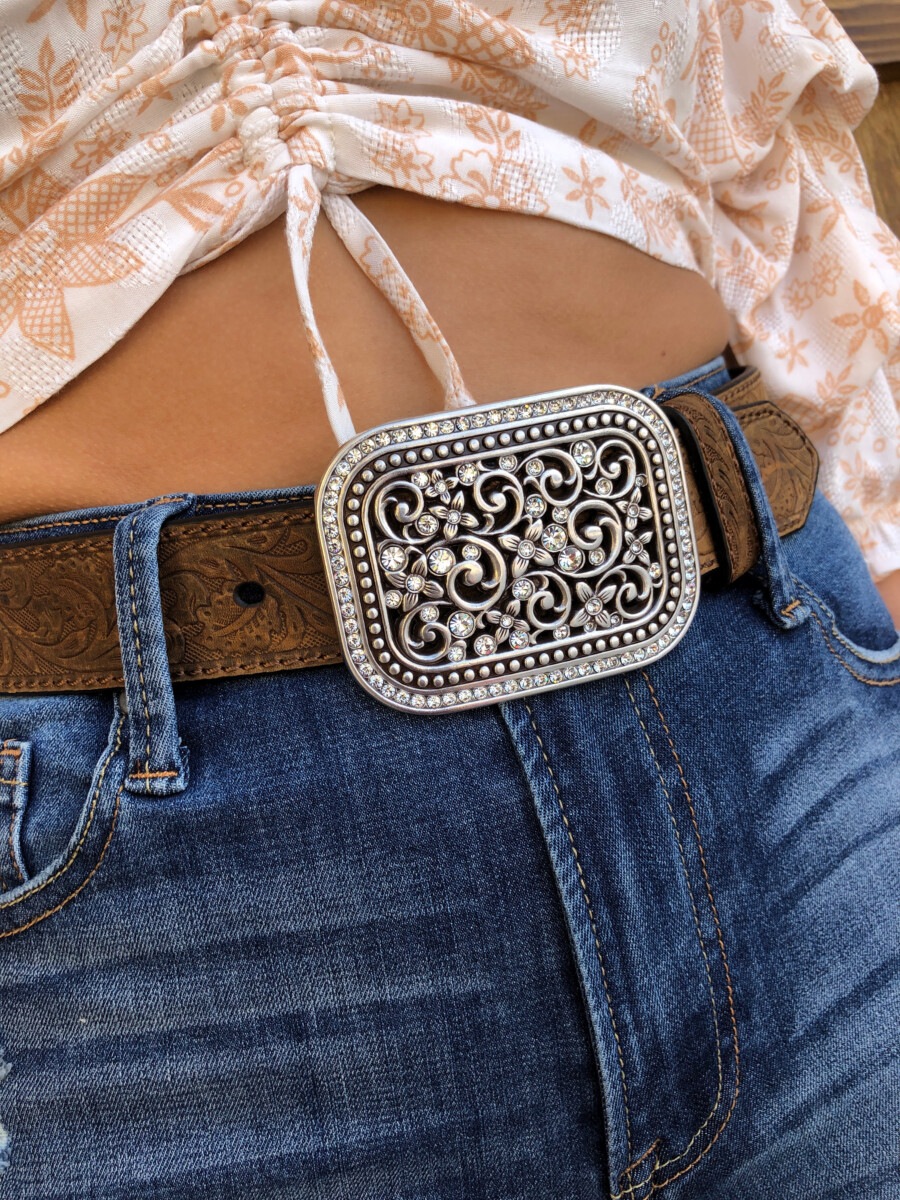 ARIAT- Women’s Fashion Leather Belt ( Distressed Brown ) – El Potrerito