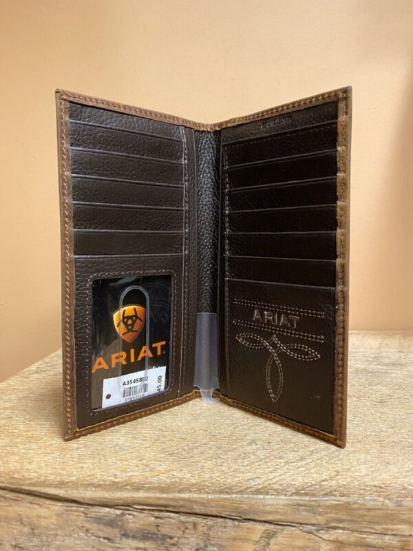 ARIAT Men’s USA Flag Leather Rodeo Style Wallet El Potrerito