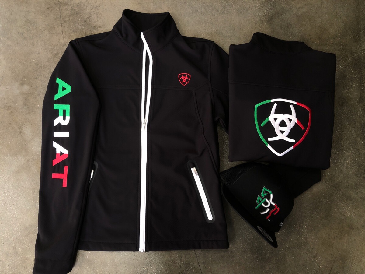 ARIAT- MEN'S Classic Team Softshell Mexico Brand Jacket ( Black