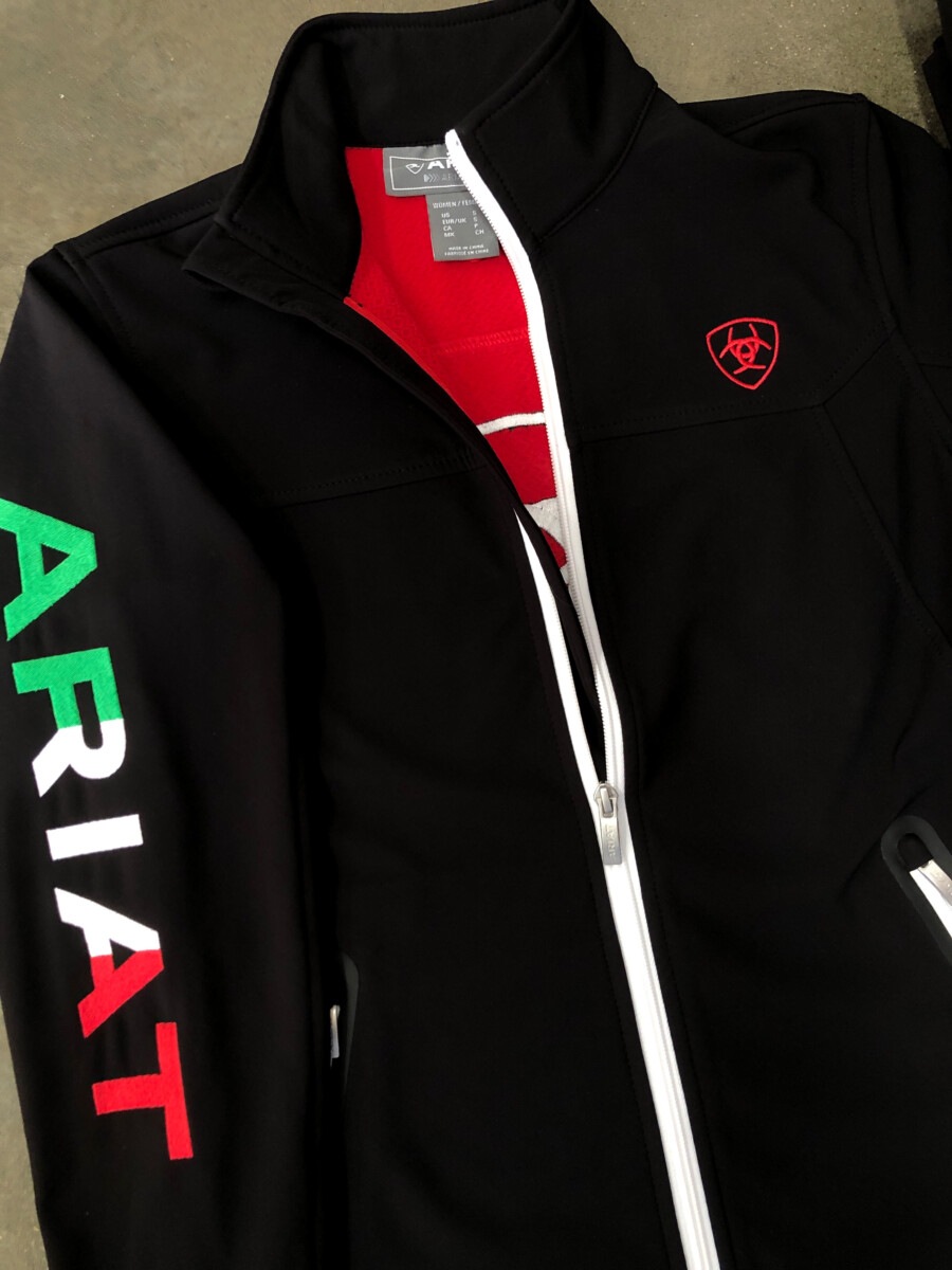 ARIAT- MEN'S Classic Team Softshell Mexico Brand Jacket ( Black