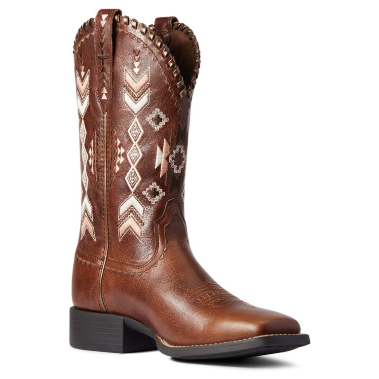 ARIAT Women Round Up Skyler Western Boot (CANYON TAN) El Potrerito