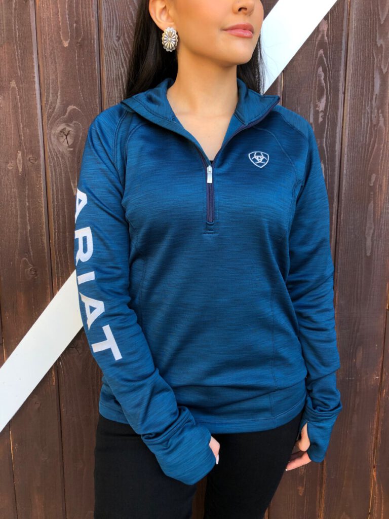 ARIAT WOMEN’S Tek Team 1/2 Zip Sweatshirt ( EURASIAN TEAL ) El Potrerito