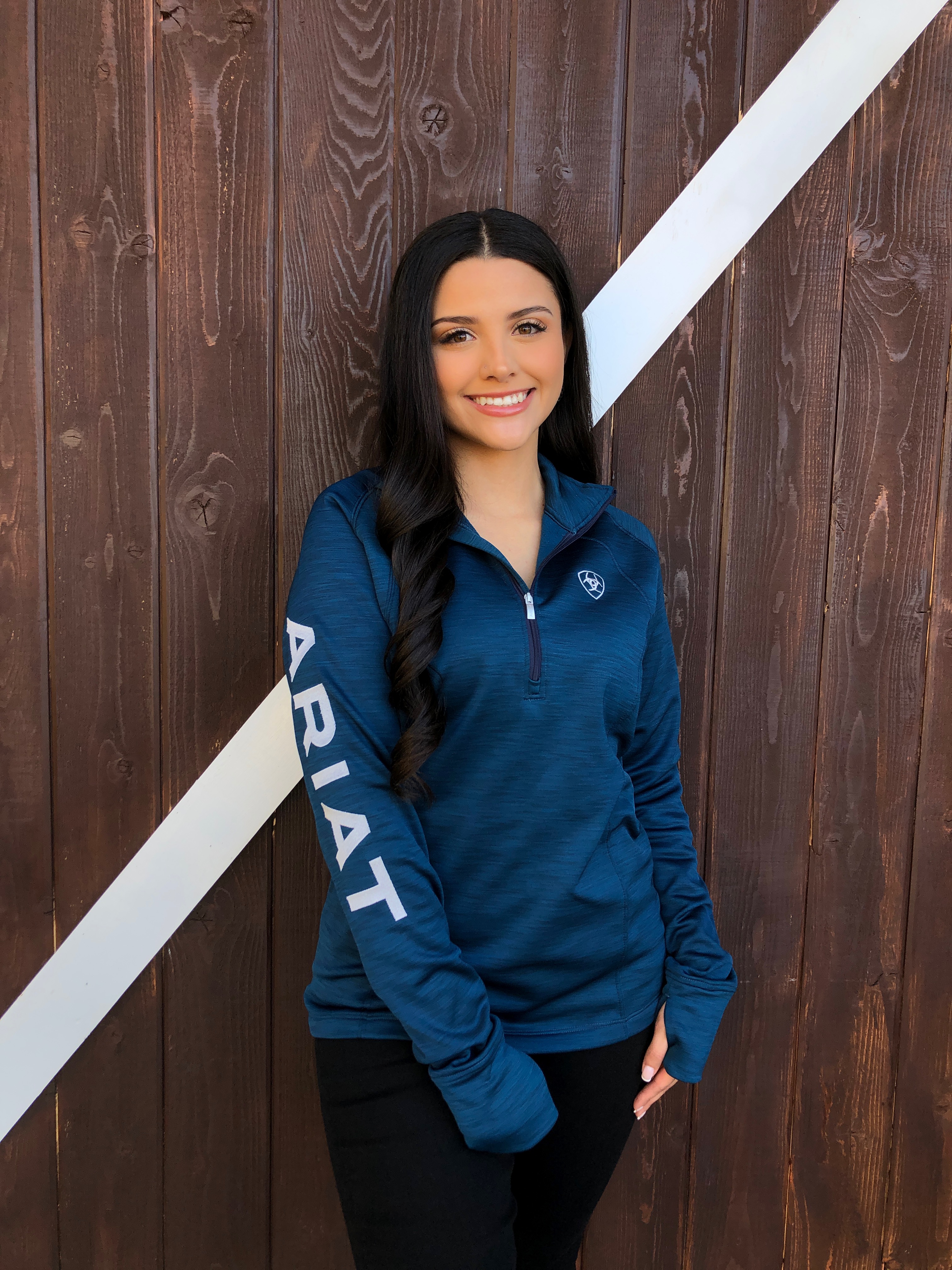 Ariat Women's Tek Team Half Zip Sweatshirt - Navy - Women's Small