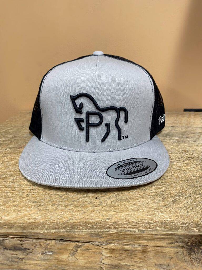 El Potrerito – ” Caballo Bailador ” Logo Cap ( 5 Panel Gray / Black ...