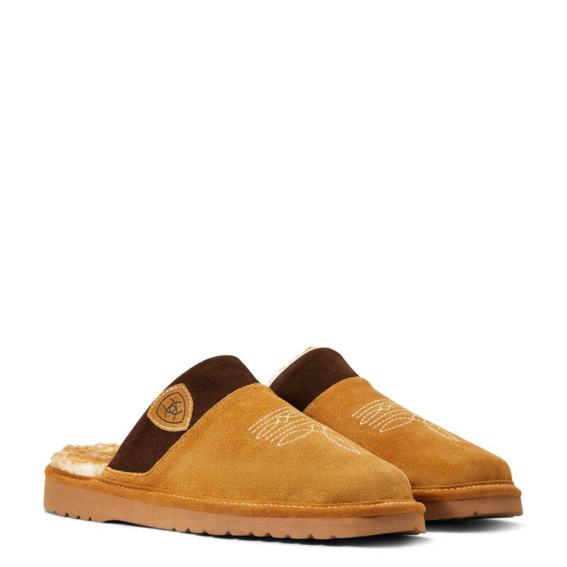 ARIAT -Men’s Silversmith Square Toe Slipper ( Chestnut ) – El Potrerito