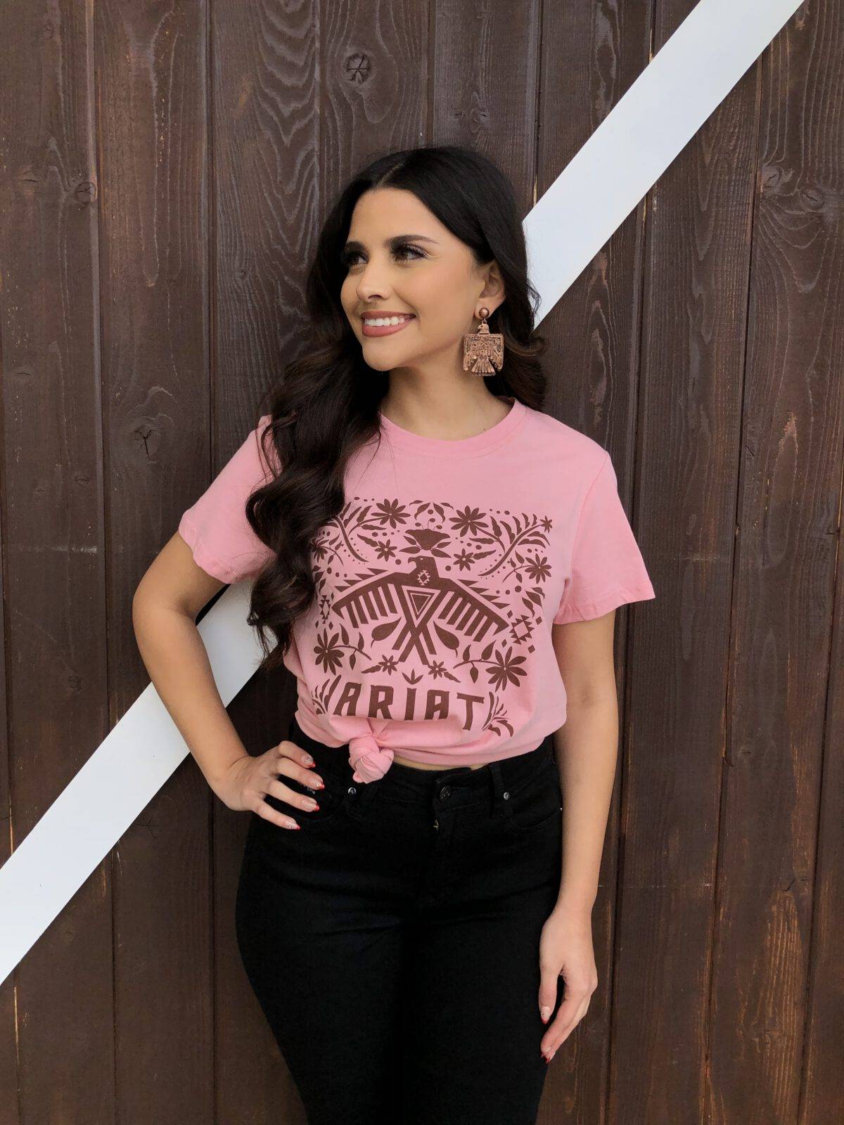 Women's Ariat Mariachi Short Sleeve T-shirt-Dusty Pink